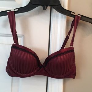 Burgundy bra